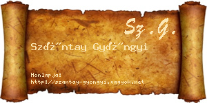 Szántay Gyöngyi névjegykártya