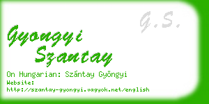 gyongyi szantay business card